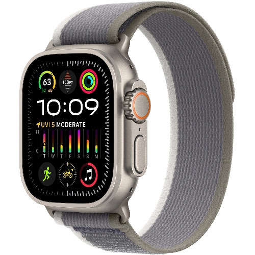 Apple Watch Ultra 2 49 Titanium Case with Green Gray Trail Loop S M M L 79 560